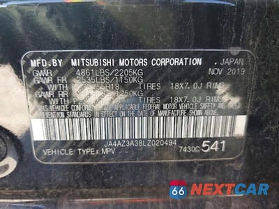 Zdjęcie 13 z 13 samochodu: 2020 MITSUBISHI OUTLANDER SE VIN:JA4AZ3A38LZ020494 - miniatura
