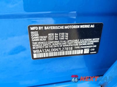 Zdjęcie 12 z 12 samochodu: 2022 BMW M235XI VIN:WBA13AL06N7L27818 - miniatura