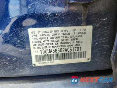Zdjęcie 12 z 12 samochodu: 2002 ACURA 3.2TL VIN:19UUA56602A051701 - miniatura