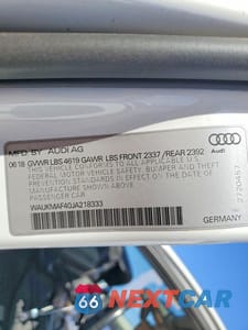 Zdjęcie 13 z 13 samochodu: 2018 AUDI A4 PREMIUM VIN:WAUKMAF40JA218333 - miniatura
