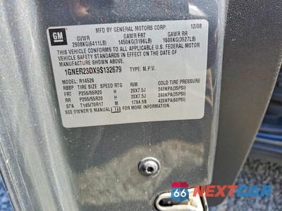 Zdjęcie 13 z 13 samochodu: 2009 CHEVROLET TRAVERSE LT VIN:1GNER23DX9S132679 - miniatura
