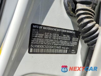 Zdjęcie 12 z 12 samochodu: 2013 BMW X3 XDRIVE28I VIN:5UXWX9C52D0A11445 - miniatura