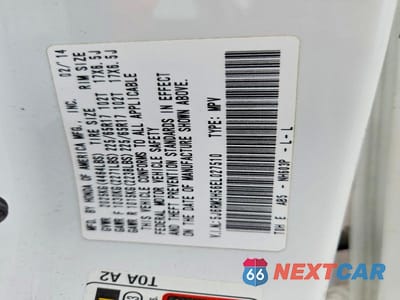 Zdjęcie 14 z 14 samochodu: 2014 HONDA CR-V EX VIN:5J6RM3H56EL027510 - miniatura