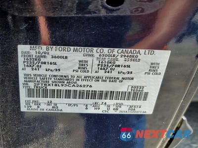 Zdjęcie 12 z 12 samochodu: 2003 FORD F150 VIN:2FTRX18L93CA26276 - miniatura