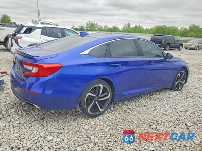 Trzecie zdjęcie samochodu z tyłu: 2018 HONDA ACCORD SPORT VIN:1HGCV1F36JA035712 - miniatura
