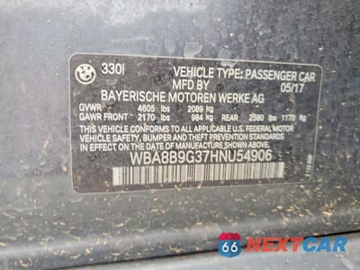 Zdjęcie 12 z 12 samochodu: 2017 BMW 330 I VIN:WBA8B9G37HNU54906 - miniatura
