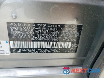 Zdjęcie 12 z 12 samochodu: 2022 LEXUS LS 500 BASE VIN:JTHD51FF9N5015853 - miniatura