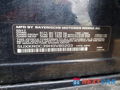 Zdjęcie 13 z 13 samochodu: 2017 BMW X5 XDRIVE35I VIN:5UXKR0C39H0V80203 - miniatura