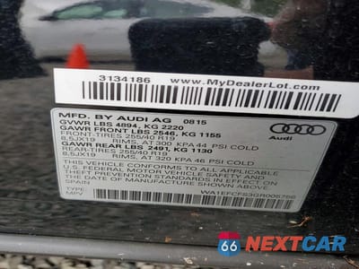 Zdjęcie 13 z 13 samochodu: 2016 AUDI Q3 PREMIUM PLUS VIN:WA1EFCFS3GR005756 - miniatura