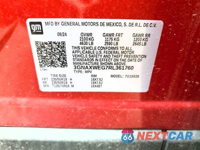 Zdjęcie 13 z 13 samochodu: 2024 CHEVROLET EQUINOX RS VIN:3GNAXWEG7RL361760 - miniatura