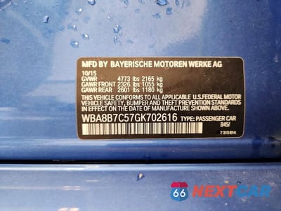 Zdjęcie 13 z 13 samochodu: 2016 BMW 340 XI VIN:WBA8B7C57GK702616 - miniatura