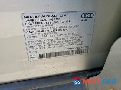 Zdjęcie 12 z 12 samochodu: 2016 AUDI Q3 PREMIUM PLUS VIN:WA1BFCFS9GR017395 - miniatura