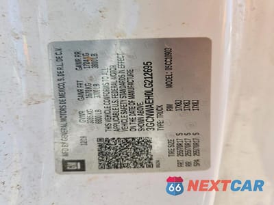 Zdjęcie 12 z 12 samochodu: 2020 CHEVROLET SILVERADO C1500 VIN:3GCNWAEH0LG212695 - miniatura