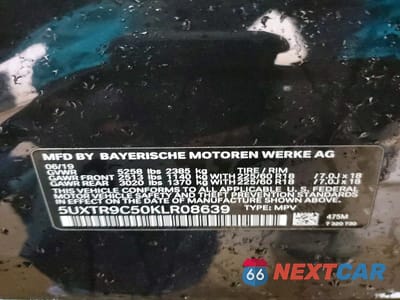 Zdjęcie 13 z 13 samochodu: 2019 BMW X3 XDRIVE30I VIN:5UXTR9C50KLR08639 - miniatura