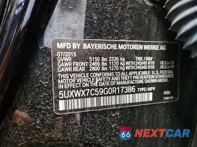 Zdjęcie 12 z 12 samochodu: 2016 BMW X3 XDRIVE35I VIN:5UXWX7C59G0R17386 - miniatura