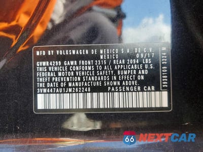 Zdjęcie 12 z 12 samochodu: 2018 VOLKSWAGEN GTI S VIN:3VW447AU1JM262248 - miniatura