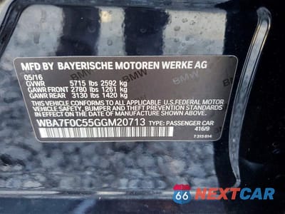 Zdjęcie 12 z 12 samochodu: 2016 BMW 750 I VIN:WBA7F0C55GGM20713 - miniatura