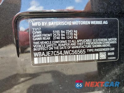 Zdjęcie 12 z 12 samochodu: 2018 BMW 540 XI VIN:WBAJE7C54JWC56565 - miniatura