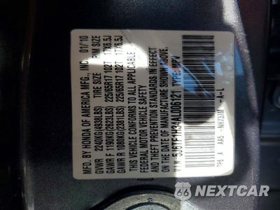 Zdjęcie 13 z 13 samochodu: 2010 HONDA ACCORD CROSSTOUR EX VIN:5J6TF1H34AL006121 - miniatura