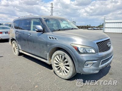 Czwarte zdjęcie samochodu z boku: 2015 INFINITI QX80 BASE VIN:JN8AZ2NC6F9370841 - miniatura