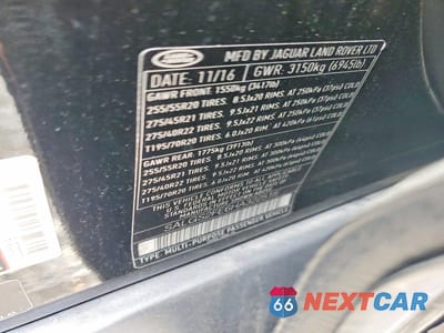Zdjęcie 13 z 13 samochodu: 2017 LAND ROVER RANGE ROVER SUPERCHARGED VIN:SALGS2FE6HA322518 - miniatura