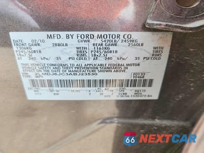 Zdjęcie 14 z 14 samochodu: 2010 LINCOLN MKX VIN:2LMDJ6JC3ABJ23530 - miniatura