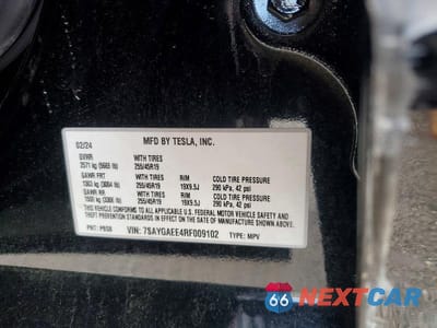 Zdjęcie 13 z 13 samochodu: 2024 TESLA MODEL Y VIN:7SAYGAEE4RF009102 - miniatura