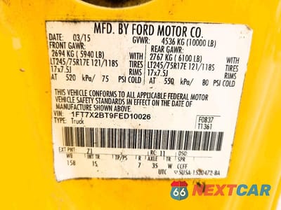 Zdjęcie 12 z 12 samochodu: 2015 FORD F250 SUPER DUTY VIN:1FT7X2BT9FED10026 - miniatura