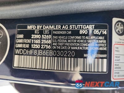 Zdjęcie 12 z 12 samochodu: 2014 MERCEDES-BENZ E 350 4MATIC VIN:WDDHF8JB6EB030220 - miniatura