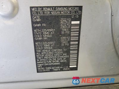 Zdjęcie 13 z 13 samochodu: 2016 NISSAN ROGUE SV VIN:KNMAT2MV1GP638885 - miniatura