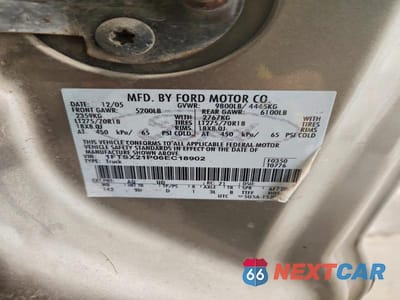 Zdjęcie 12 z 12 samochodu: 2006 FORD F250 SUPER DUTY VIN:1FTSX21P06EC18902 - miniatura
