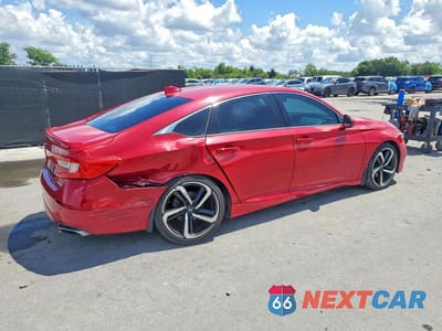 Trzecie zdjęcie samochodu z tyłu: 2018 HONDA ACCORD SPORT VIN:1HGCV1F30JA217857 - miniatura