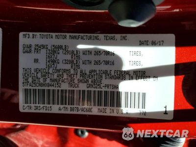 Zdjęcie 12 z 12 samochodu: 2017 TOYOTA TACOMA TRD OFF-ROAD VIN:5TFAZ5CN8HX044152 - miniatura