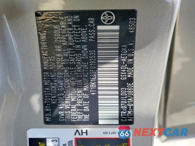 Zdjęcie 12 z 12 samochodu: 2015 TOYOTA AVALON XLE VIN:4T1BK1EB9FU192535 - miniatura