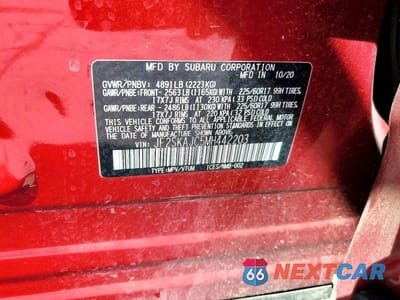 Zdjęcie 12 z 12 samochodu: 2021 SUBARU FORESTER PREMIUM VIN:JF2SKAJC5MH442203 - miniatura