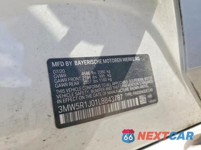 Zdjęcie 12 z 12 samochodu: 2020 BMW 330I VIN:3MW5R1J01L8B43787 - miniatura