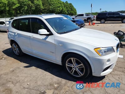 Czwarte zdjęcie samochodu z boku: 2013 BMW X3 XDRIVE28I VIN:5UXWX9C52D0A11445 - miniatura