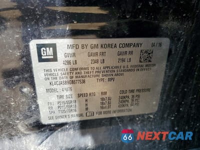 Zdjęcie 12 z 12 samochodu: 2016 BUICK ENCORE VIN:KL4CJASB9GB677538 - miniatura