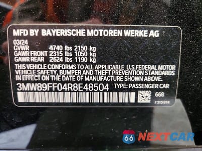 Zdjęcie 13 z 13 samochodu: 2024 BMW 330XI VIN:3MW89FF04R8E48504 - miniatura