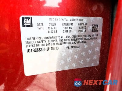 Zdjęcie 12 z 12 samochodu: 2017 CHEVROLET VOLT LT VIN:1G1RC6S56HU175313 - miniatura