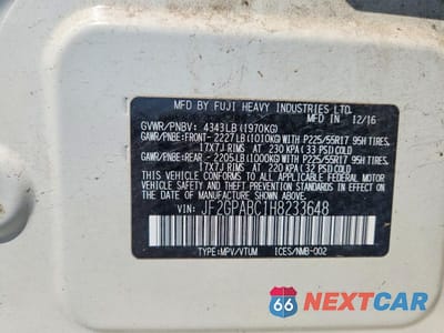 Zdjęcie 13 z 13 samochodu: 2017 SUBARU CROSSTREK PREMIUM VIN:JF2GPABC1H8233648 - miniatura
