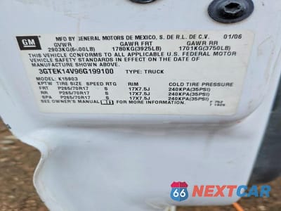 Zdjęcie 12 z 12 samochodu: 2006 GMC NEW SIERRA K1500 VIN:3GTEK14V96G199100 - miniatura