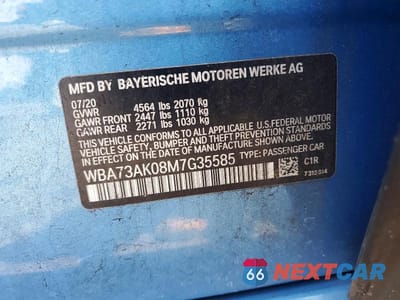 Zdjęcie 12 z 12 samochodu: 2021 BMW 228XI VIN:WBA73AK08M7G35585 - miniatura