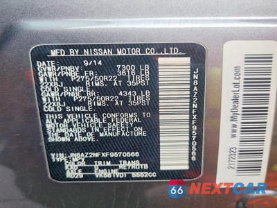 Zdjęcie 13 z 13 samochodu: 2015 INFINITI QX80 BASE VIN:JN8AZ2NFXF9570566 - miniatura