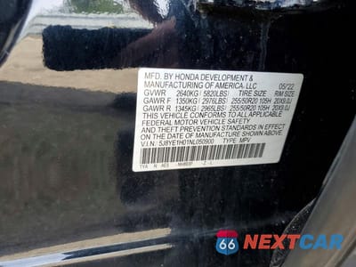 Zdjęcie 13 z 13 samochodu: 2022 ACURA MDX A-SPEC VIN:5J8YE1H01NL050900 - miniatura