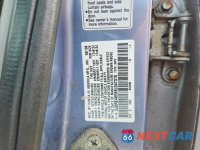 Zdjęcie 13 z 13 samochodu: 2008 HONDA CR-V EX VIN:5J6RE485X8L047315 - miniatura