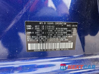 Zdjęcie 14 z 14 samochodu: 2026 SUBARU CROSSTREK SPORT VIN:4S4GUHF63T3755056 - miniatura