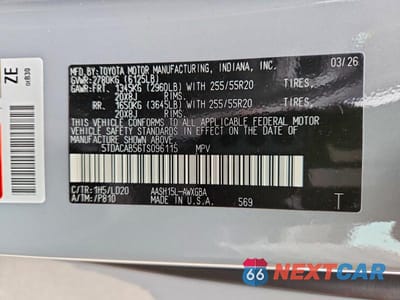 Zdjęcie 13 z 13 samochodu: 2026 TOYOTA GRAND HIGHLANDER HYBRID NIGHTSHADE VIN:5TDACAB56TS096115 - miniatura