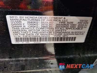 Zdjęcie 13 z 13 samochodu: 2022 ACURA MDX TECHNOLOGY VIN:5J8YE1H44NL045824 - miniatura