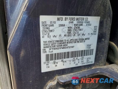 Zdjęcie 12 z 12 samochodu: 2006 FORD F250 SUPER DUTY VIN:1FTSW21P46EA72197 - miniatura